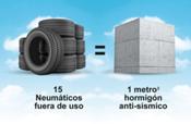 ¿Sabías que se pueden utilizar neumáticos reciclados para evitar el derrumbe de edificios en los terremotos?