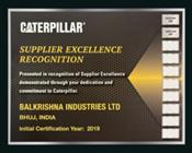BKT ha obtenido la certificación 'Nivel Excelente' de Caterpillar por el segundo año consecutivo