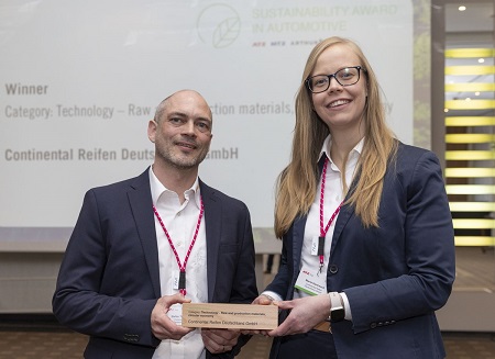 El UltraContact NXT de Continental gana el premio a la sostenibilidad