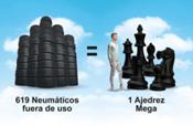 ¿Sabías que el ajedrez más grande del mundo está hecho con neumáticos reciclados?