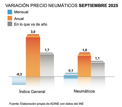 Variación precio de los neumáticos