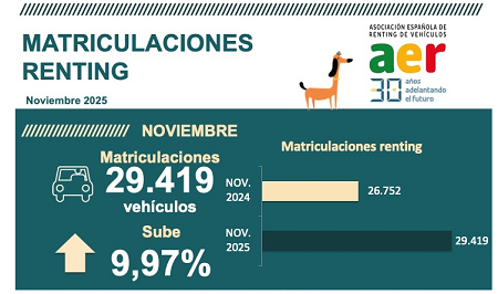Matriculaciones del renting 