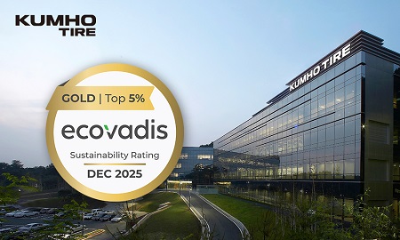 Medalla de oro EcoVadis para Kumho Tire