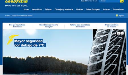 Web de invierno de Goodyear