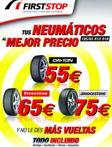 Descuentos por la compra de neumáticos en la campaña de verano de First Stop