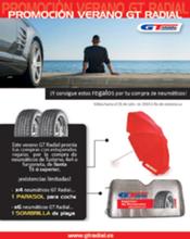 Center’s Auto regala una sombrilla de playa por la compra de neumáticos GT Radial