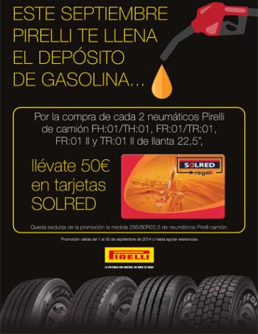 Pirelli regala tarjetas de combustible