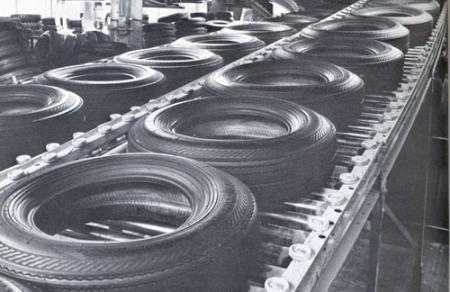 Cadena de producción en 1950