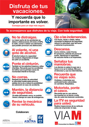 Cartel de la campaña de seguridad vial