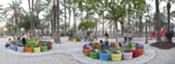 Insaturbo rehabilita el jardín sur Carlos III de Elche con neumáticos usados
