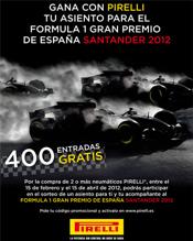 Pirelli sortea 400 entradas para el GP de España  entre todos sus clientes 
