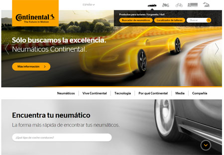 Continental renueva su web para España