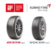 Kumho Tyre recibe dos premios de diseño iF 2016 en la disciplina de Dispositivos de Transporte