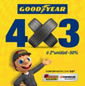 En Confortauto 4x3 en Goodyear o la segunda unidad al 50 por ciento