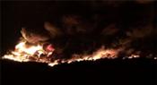 Incendio declarado en el cementerio de neumáticos de Seseña