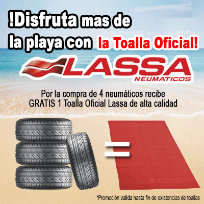 Safame regala toallas por la compra de neumáticos Lassa