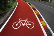 Balizas separadoras para carril de bicicleta fabricadas con neumáticos fuera de uso