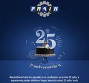 Recambios Frain cumple 25 años