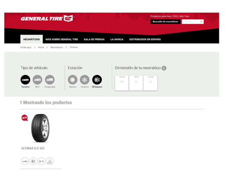 General Tire presenta su nueva web