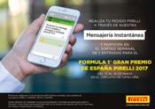 Pirelli sorteará dos entradas semanales entre los talleres que realicen un pedido de neumáticos