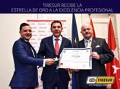Tiresur recibe la estrella de oro de manos del Instituto para la Excelencia Profesional