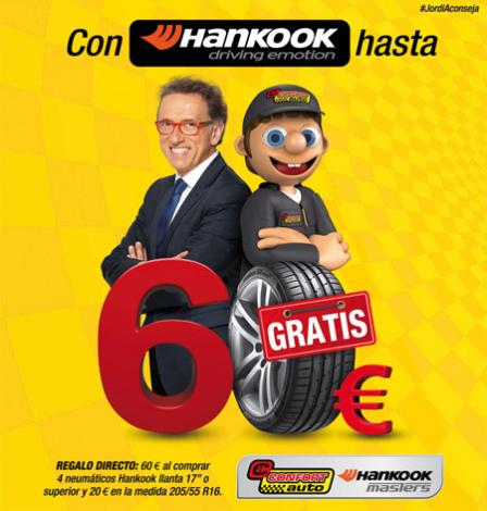 60€ gratis con Hankook y Confortauto