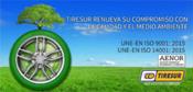 Tiresur renueva por séptimo año consecutivo sus certificaciones ISO 9001 e ISO 14001 de gestión de calidad y medioambiente