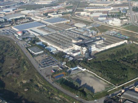 Vista aérea de la fábrica Bridgestone de Bari
