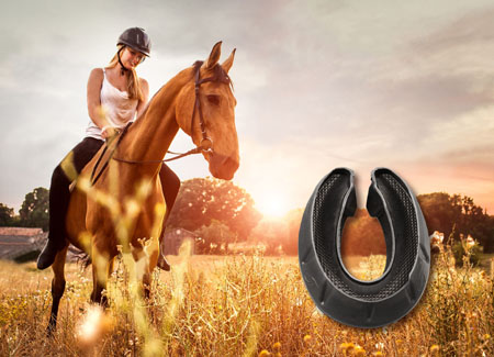 Protección de caucho para las pezuñas de los caballos