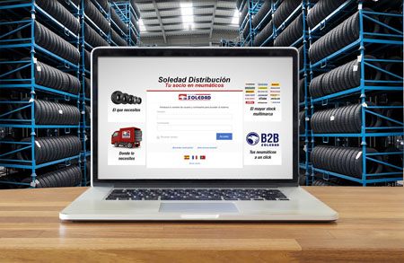 El sistema de B2B de Neumáticos Soledad permite a los talleres realizar sus pedidos de forma personalizada