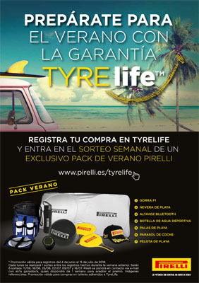 Tyrelife y Pirelli te preparan para el verano