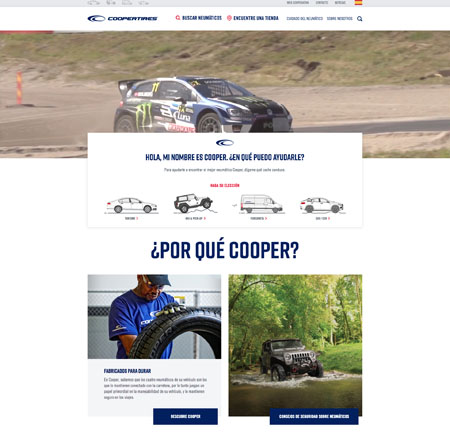 Cooper Tire presenta su nueva web para España