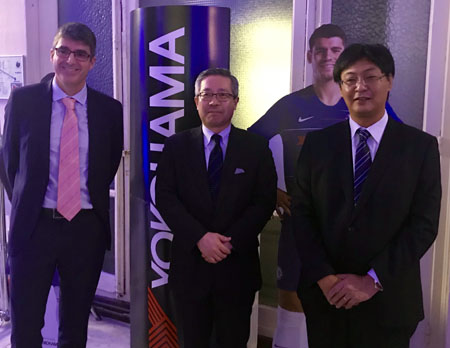 Keishi Hashimoto, Eisuke Imai y Vícto Manuel Cañizares de Yokohama