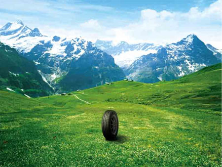 Producción de caucho sostenible para los neumáticos Falken