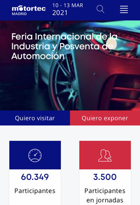 Motortec Automechanika Madrid 2021 estrena Web