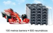 ¿Sabías que… se pueden formar barreras protectoras para la F1 a partir de neumáticos usados? 