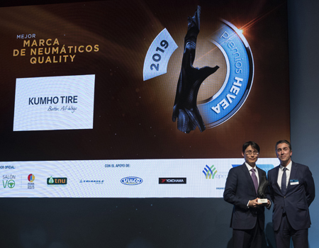 Kumho Tyre gana el Premio Hevea a la Mejor Marca Quality 2019