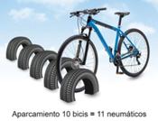 ¿Sabías que... se pueden hacer aparcamientos para bicis con neumáticos usados? 