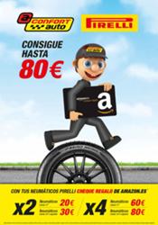 Con Pirelli llévate hasta 80€ de regalo en Confortauto para Amazon