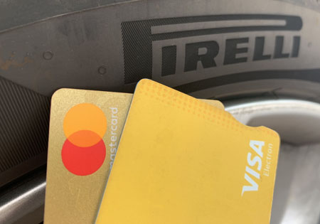 Pirelli autoriza el pago de pedidos con tarjeta crédito