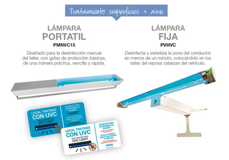 Nex desinfecta sus transportes con lámparas higienizantes