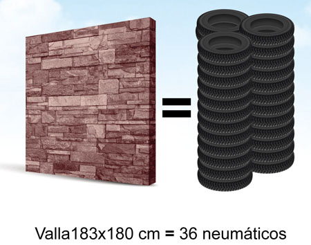 Eco-Vallas con neumáticos usados