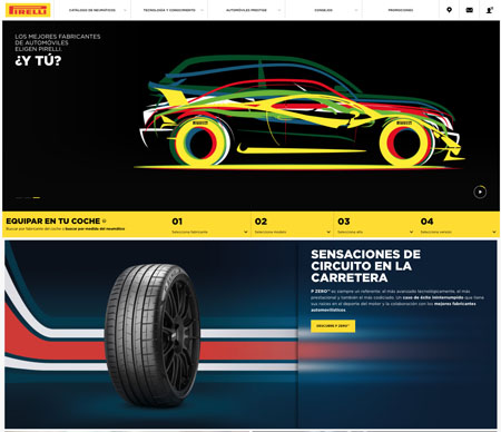 Pirelli renueva su web corporativa en España