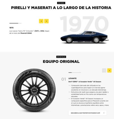 Pirelli renueva su web corporativa en España