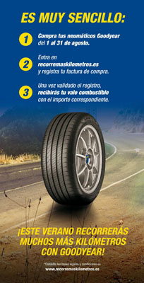 Goodyear regala hasta 80 euros en combustible