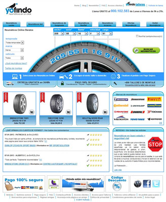Yofindo estrena su nueva web de neumáticos online