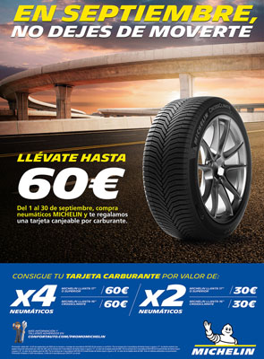 Confortauto y Michelin te regalan hasta 60 euros