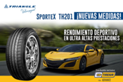 Tiresur amplía el portfolio de medidas del Sportex TH201 de Triangle con más de 15 referencias nuevas
