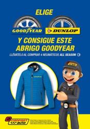 Por la compra de 4 neumáticos Goodyear o Dunlop en Confortauto llevate de regalo un magnifico abrigo Goodyear