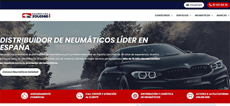 Neumáticos Soledad estrena web